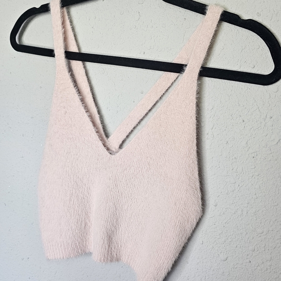 Double Zero Fuzzy Soft Crop Tank Shirts Lot of 2 Pink Size M/L - Picture 9 of 12